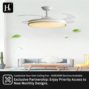 Ventilador de Techo con Lámpara de 42 Pulgadas, Invisible, Retráctil, Inteligente, con 3 Colores Atenuables, Ventilador de Techo con Luz - Product Image 5