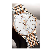 Montres mécaniques automatiques en acier pour hommes, design d'usine et personnalisation par lots, affichage 24 heures, pour marque privée