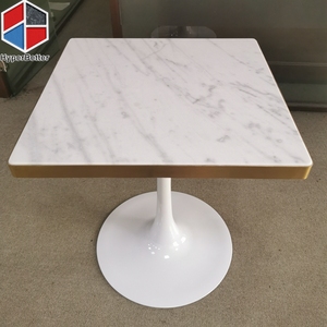 Bán buôn 80cm hình chữ nhật rắn đá cẩm thạch Bàn cà phê Trắng Tulip cơ sở - Product Image 4