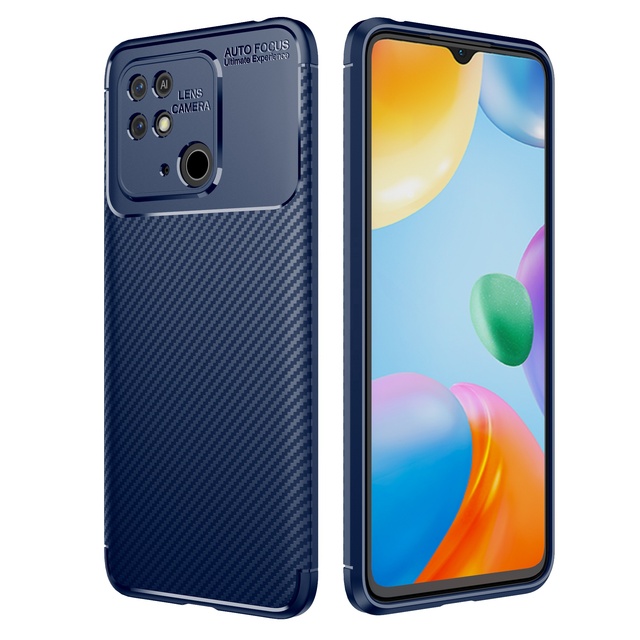 Factory Price Carbon Fiber Shockproof Hard Cell Phone case Frosted Matte Tpu case for Xiaomi for Redmi 10C