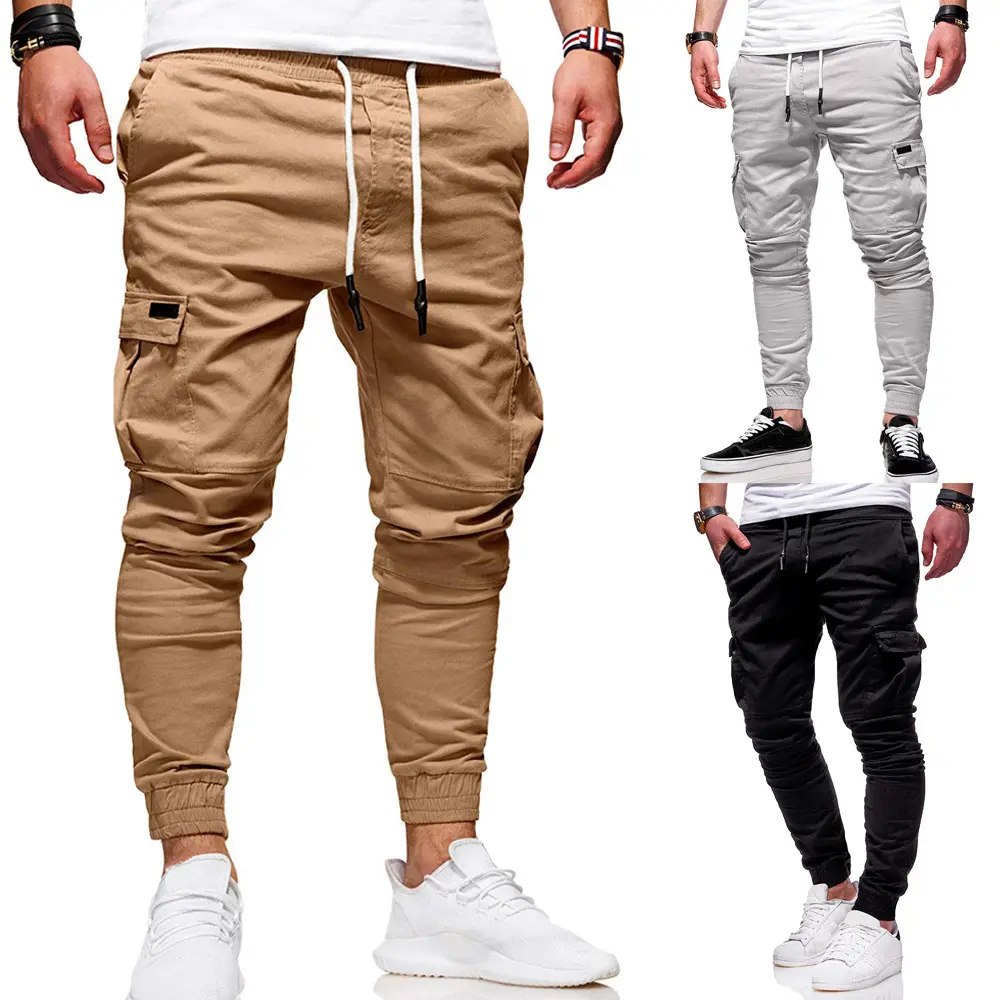 Hot Selling Man Clothing, Fashion Tapered Sports Drawstring Trousers Men's Casual Joggers Pants