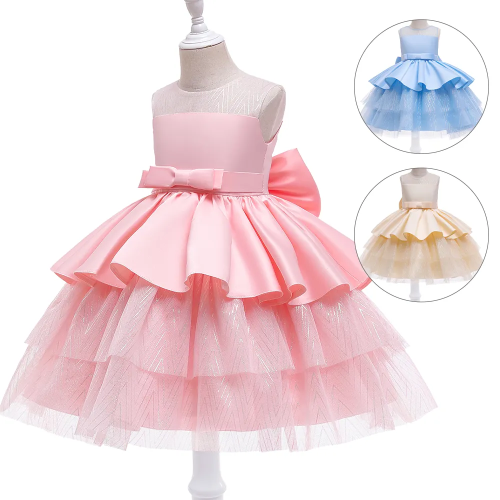 Vestido de princesa para niños, venta al por mayor, para niñas de 2 a 12