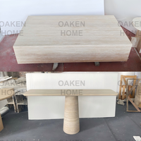 OAKEN Meubles d'intérieur modernes de luxe pour salon, canapé Cloud, table basse en marbre, ensemble de meubles de salon de style bois américain