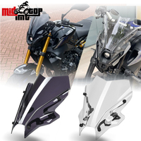 Kaca Depan Sepeda Motor Fairing Parabrezza Flyscreen Spoiler Udara Deflektor Angin untuk YAMAHA MT09 FZ-09 2021-2023