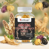 Complément alimentaire à base d'extraits de plantes de ginseng, de cistanche et de maca de qualité supérieure OEM ODM pour un style de vie actif et la vitalité