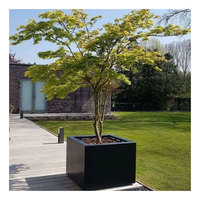 Jardinières à fleurs personnalisées en triangle de grande taille pour l'intérieur et l'extérieur Grands pots à fleurs en fibre légère