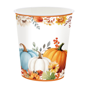 Fall Pumpkin Party Supplies Kit Paper <b>Disposable</b> <b>Plates</b> Cups Napkins Forks and Spoons Thanksgiving Dinner Tableware - Product Image 3