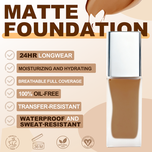Nuovi Arrivi Fondotinta Vegano Opaco Impermeabile a Copertura Totale Trucco con Logo Personalizzato Etichetta Privata Fondotinta Liquido - Product Image 4