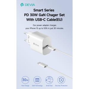 Ricarica Super veloce Carica GaN 30 Watt PD Tipo-C cavo compatibile Vivo Oppo telefoni EU/US/UK presa Standard 8A corrente di uscita - Product Image 1