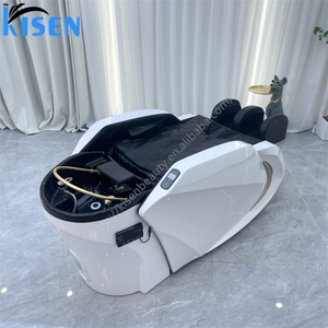 KISEN Factory Beauty Salon Hair Washing Head Spa Massage Table Electric Massage Shampoo <b>Bed</b> With <b>LED</b> - Product Image 3