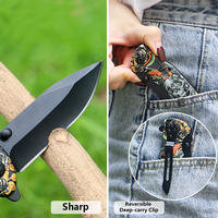 Couteau de poche industriel promotionnel, lame en acier 3Cr13, manche en alliage d'aluminium, OEM disponible, livraison rapide, couteau de camping pliable