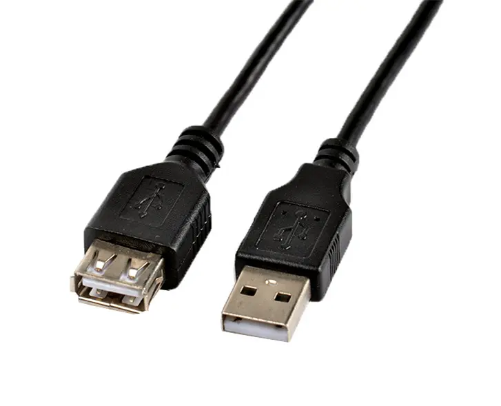 1m noir Super Speed haute qualité USB 2.0 A mâle à femelle câble d'extension de synchronisation de données USB 2.0 pour ordinateur