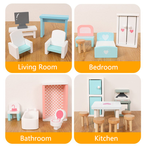 Ensemble de meubles de maison de poupée en bois en gros, jouets de simulation, mini-jouets de cuisine, jouet de jeu de rôle pour enfants - Product Image 2