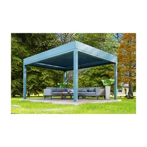 Wholesale Cost-effective High-quality Pergolas Modifiable Weatherproof Louvered Aluminium Gazebos Outdoor On Deck Courtyard Shed