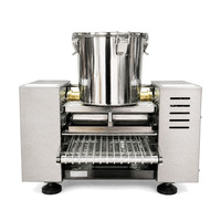 Machine à crêpes entièrement en acier inoxydable, 150 à 200 degrés, 2400W, 30kg, qualité alimentaire, facile à nettoyer, avec volets de ventilation