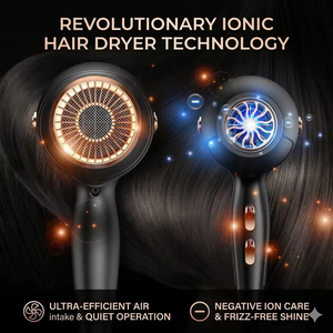 Secador de pelo doméstico con luz azul, iones negativos, cuidado del cabello, alta velocidad de viento, aire frío y caliente, secado rápido, para uso en salón y hogar - Product Image 2