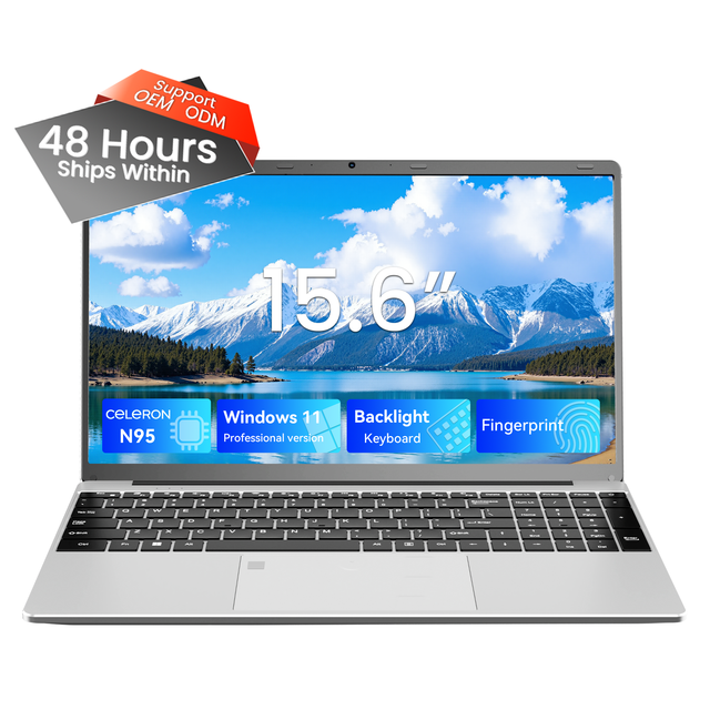 New 15.6" Laptop Intel N95 1.7GHz Quad Core 16GB RAM 256GB SSD Windows 11 Business Full HD 60Hz IPS Screen Integrated Graphics