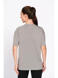 Munns & Mars <b>Women's</b> Grey Cotton Oversized T-<b>Shirt</b> With Solid Casual Design Premium Style For Daily Wear Travel Shopping Bulk - Product Image 2