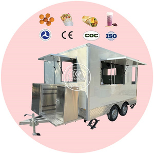 Street Fast Food Pizza Cart Fiberglass Ice Cream <b>Machine</b> for Hamburger Fries Fried <b>Crepe</b> Chips Mobile Kitchen Trailer for Sale - Product Image 6