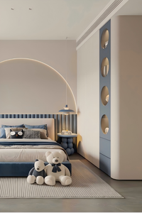 Armoire <span class=keywords><strong>de</strong></span> chambre enfant moderne et écologique avec coin <span class=keywords><strong>de</strong></span> jeu intégré et <span class=keywords><strong>rangement</strong></span> <span class=keywords><strong>pour</strong></span> hôtels, villas et crèches – Mobilier <span class=keywords><strong>de</strong></span> chambre d'enfant - Product Image 5