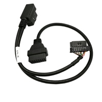 OBD2 OBD Extension Cable 16Pin Male Port to Dual 16-Pin Female Spliter Cable Car ECU Connector Adapter
