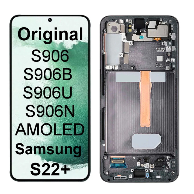 ORG S22+ Super AMOLED Screen Replacement for Samsung S22Plus LCD Display Digitizer Assembly S906 S906F/DS S906U Touch Panel OLED