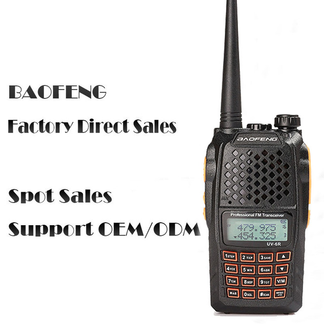 Baofeng UV-6R VHF UHF Dual Band Long Range Portable Two-Way Ham Radio Professional FM Transceiver Walkie Talkie Handheld