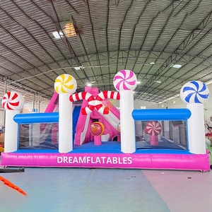 Centro de Juegos Inflable de <span class=keywords><strong>Alquiler</strong></span> para Parques de Diversiones, Tobogán Inflable Resistente <span class=keywords><strong>con</strong></span> Temática de Dulces, <span class=keywords><strong>Casa</strong></span> de Brinco Inflable - Product Image 1