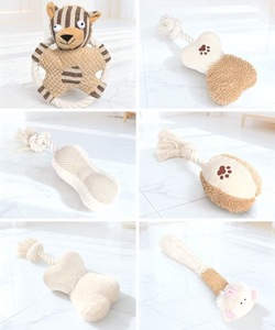 Hot Sale Classic Eco-Friendly Cat Toy Self Entertainment Chew Resistant Plush <b>Rope</b> Knot Squeaky Puppy Tug of Wa - Product Image 4