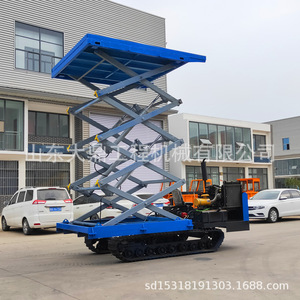 รถยกแบบกรรไกรติดตั้งบนรถตีนตะขาบ ยี่ห้อ Da Ding ขนาด 8 เมตร ระบบไฮดรอลิก สำหรับงานก่อสร้างและบำรุงรักษา - Product Image 2