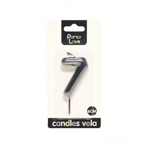 Bougie d'anniversaire Party Love numéro 7, 6 cm, décoration de gâteau - Product Image 3