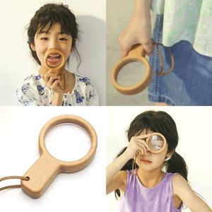 लकड़ी के हाथ में ताल बच्चों खिलौना आवर्धक कांच - Product Image 6