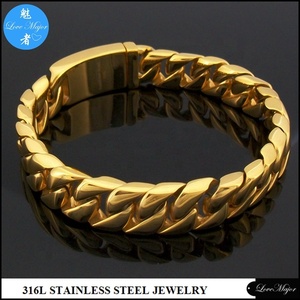 Bracelet en acier inoxydable à maillons de chaîne cubains ronds lourds de 12mm pour homme <span class=keywords><strong>motard</strong></span> - Product Image 3