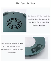 Sous-verre de refroidissement et de chauffage 2 en 1 Portable USB Cooling Plate Mug Warmer Coaster for Coffee Milk Beverage