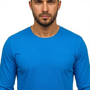 Custom 180gsm Heavyweight 100% Cotton Knitted Solid Casual Blank Regular Fit Fashion Drop Shoulder <b>Men's</b> T-Shirt Quick Dry - Product Image 3