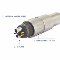 Connecteur de turbine à accouplement rapide, pièce à main haute vitesse, auto-alimenté par LED, 6 trous, pièces de rechange dentaires CP-NCL6