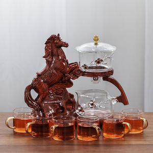 Service à thé Kongfu en forme de cheval à usage de bureau service à thé borosilicate aimant semi-automatique attrape <span class=keywords><strong>théière</strong></span> - Product Image 3