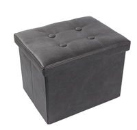 Chengjun 43*33*33cm Repose-pieds pliable personnalisé avec boutons, rembourré, de luxe, pour salon, entrée, chambre, banc de rangement, tabouret ottoman moderne