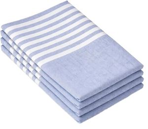Servilletas de Tela Reutilizables a Rayas de Algodón, en Varios Tamaños y Colores, para Cenas, Bodas, Restaurantes - Product Image 1