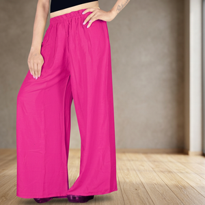Pantalon d'hiver décontracté en rayonne rose clair de qualité supérieure PLAZZAO Jogger Bottom avec taille grande gratuite disponible au meilleur prix - Product Image 3