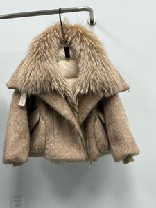 OFTBUY 2025 Nuovo <span class=keywords><strong>Piumino</strong></span> Invernale da Donna in Lana d'Oca <span class=keywords><strong>con</strong></span> Collo in Vera <span class=keywords><strong>Pelliccia</strong></span> di Procione Naturale Parka Ampio <span class=keywords><strong>Cappotto</strong></span> Caldo da Donna in <span class=keywords><strong>Pelliccia</strong></span> di Cashmere - Product Image 4