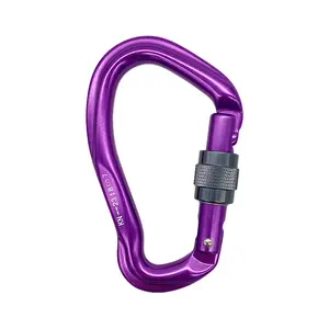 नाशपाती आकार विषम 23KN 7075 एल्यूमीनियम मिश्र धातु मास्टर सुरक्षा Carabiner पर्वतारोहण के लिए तस्वीर हुक