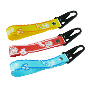 Tùy chỉnh cổ tay móc chìa khóa Vòng tay cao su PVC Keychain Silicone Wristlet móc khóa - Product Image 3