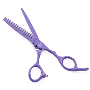 Forbici da Barbiere JP Steel 5.5'' 6'' per Taglio e Sfoltimento <span class=keywords><strong>Capelli</strong></span> A1010 con Lama Affilata Viola - Product Image 5