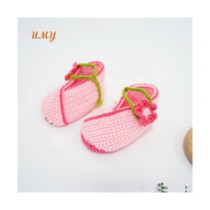 Ecológico First Walker Productos para bebés Zapatos casuales Niña Zapatos de bebé de ganchillo hechos a mano para bebés - Product Image 1
