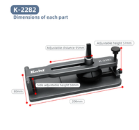 Séparateur d'écran LCD universel KAISI K-2282/K-2283/K-2284/K-2292 pour iPhone X-14 Pro Max et téléphones mobiles Android, garantie de 12 mois