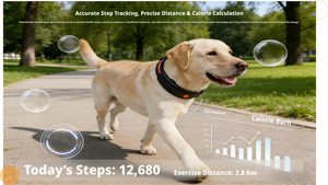 Collare GPS AGPS per Monitoraggio Salute Animali Domestici, Grado di Protezione IP67, Supporta Monitoraggio in Tempo Reale di Frequenza Cardiaca e Respiratoria - Product Image 4
