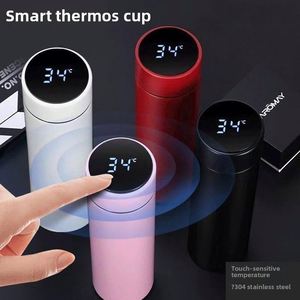 Intelligent Temperature-Displaying Stainless Steel Thermos <b>Cup</b> Vacuum Insulation <b>Large</b> Capacity <b>Tea</b>-Water Separation High-Value - Product Image 2