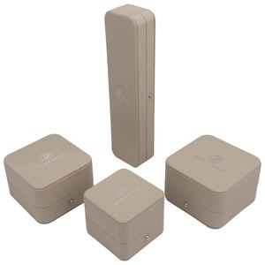 Venta al por mayor, logotipo personalizado, terciopelo, pendiente, pulsera, collar, anillo, caja de viaje, joyero, caja de embalaje - Product Image 1