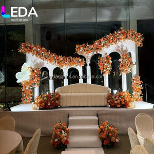 LEDA Ensemble de décoration de centre de table en fleurs artificielles en soie personnalisées pour mariage d'automne - Product Image 2